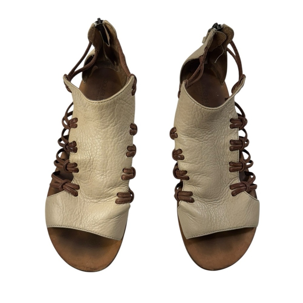 Koolaburra By UGG Santa Barbara 2 Tone Leather Gladiator Sandal Shoe Women Sz 10